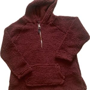 Women Burgundy Fleece Pullover